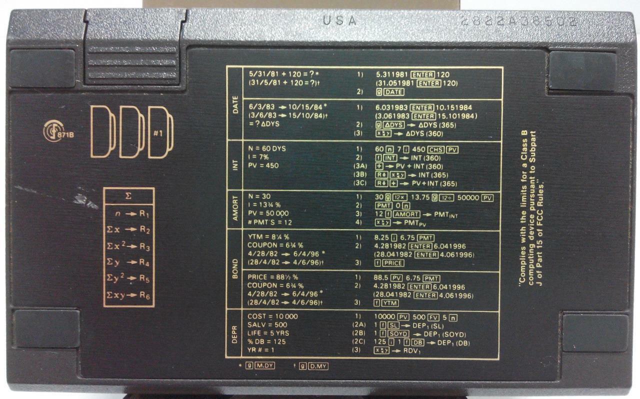 Vintage Hewlett-Packard HP 12C financial Calculator (CA008)