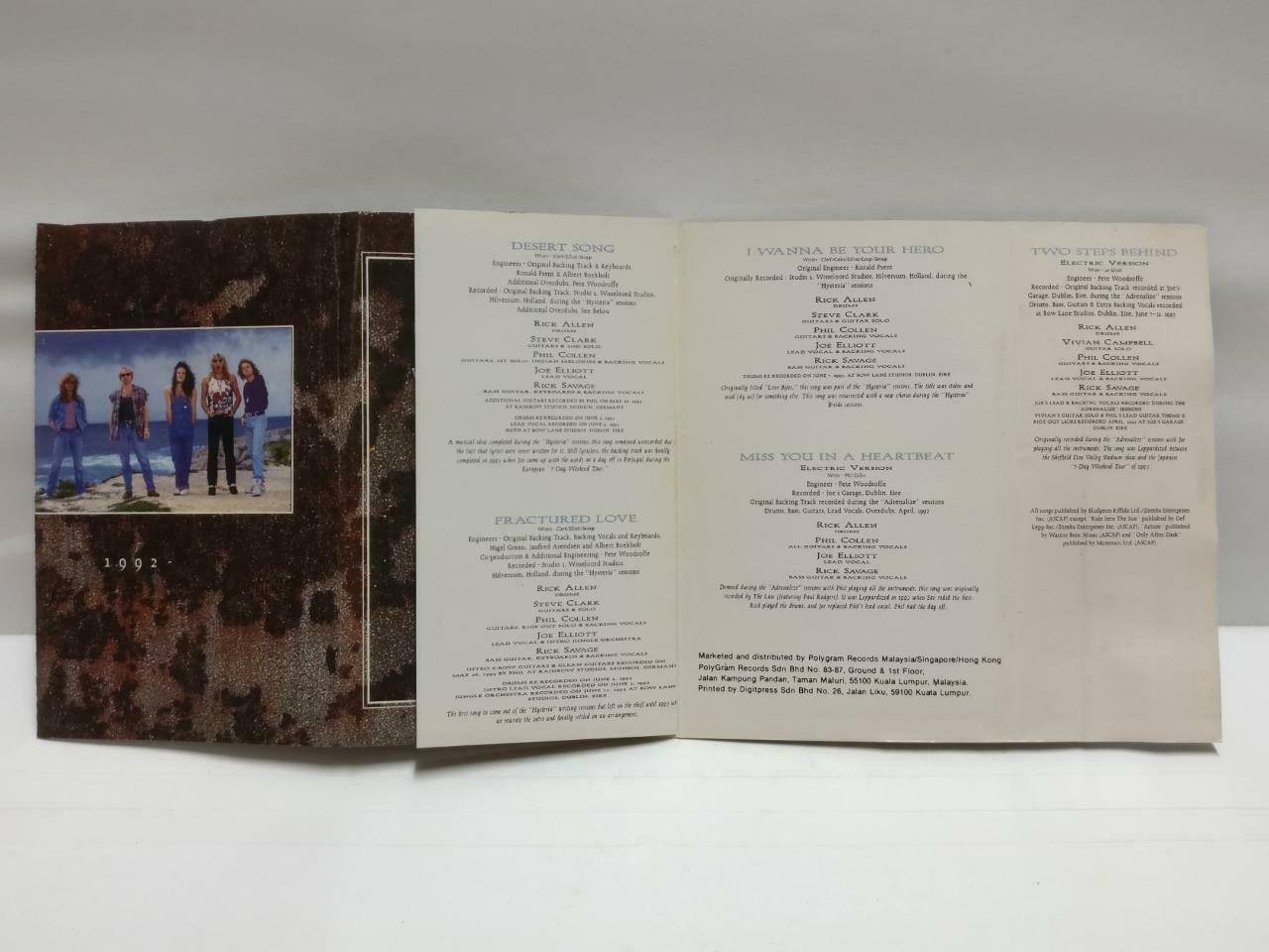 Def Leppard Retro Active 1993 Mega Rare Malaysia English Cassette CT542