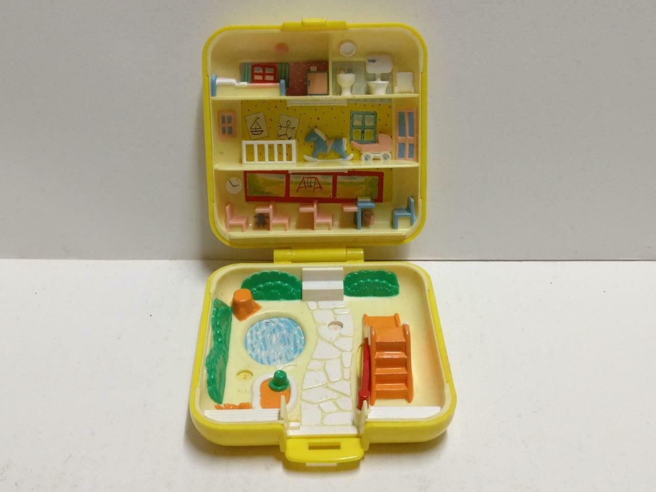 Vintage Polly Pocket 1989 Bluebird Play School Yellow Compact Only (FTY073)