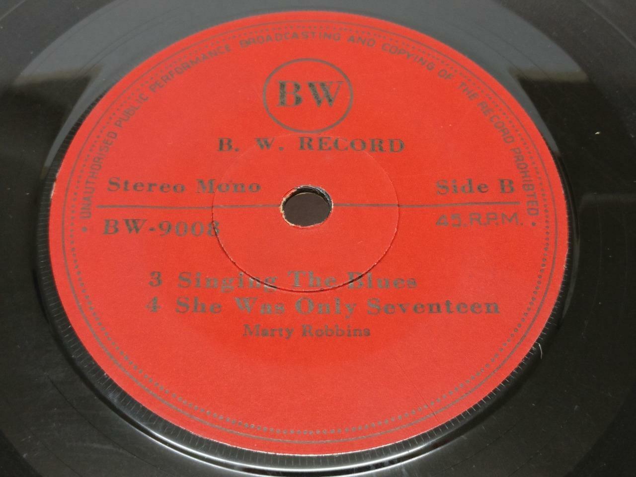 Marty Robbins Streets Of Laredo Rare Cover Label Singapore 7" EP (EP035)
