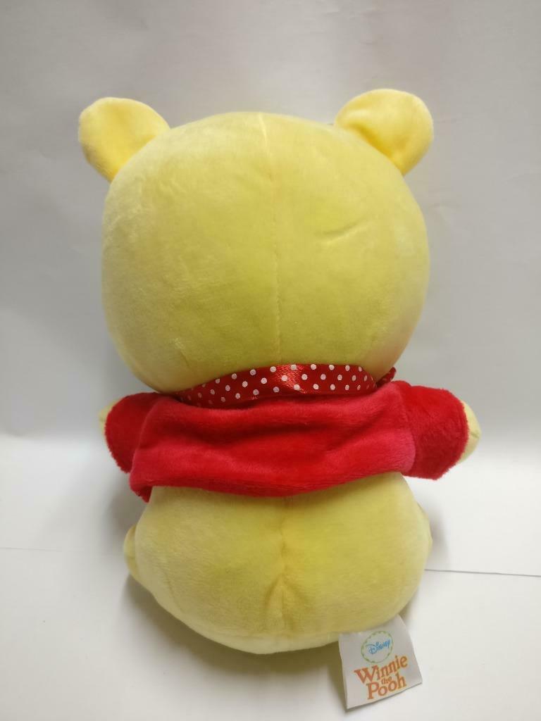 Disney Cute Winnie The Pooh Red Ribbon 8" Plush Soft Toy F/S (PTY076)