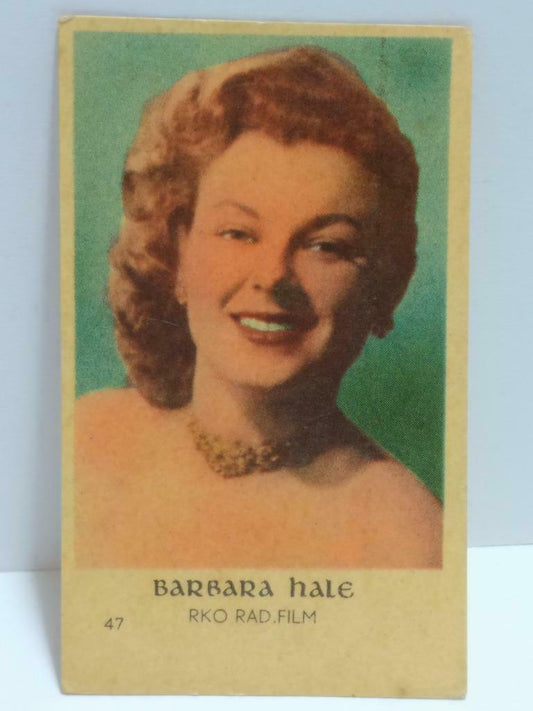Vintage Actress Barbara Hale Colour Mini Photo Trading Card F/S (A2332)