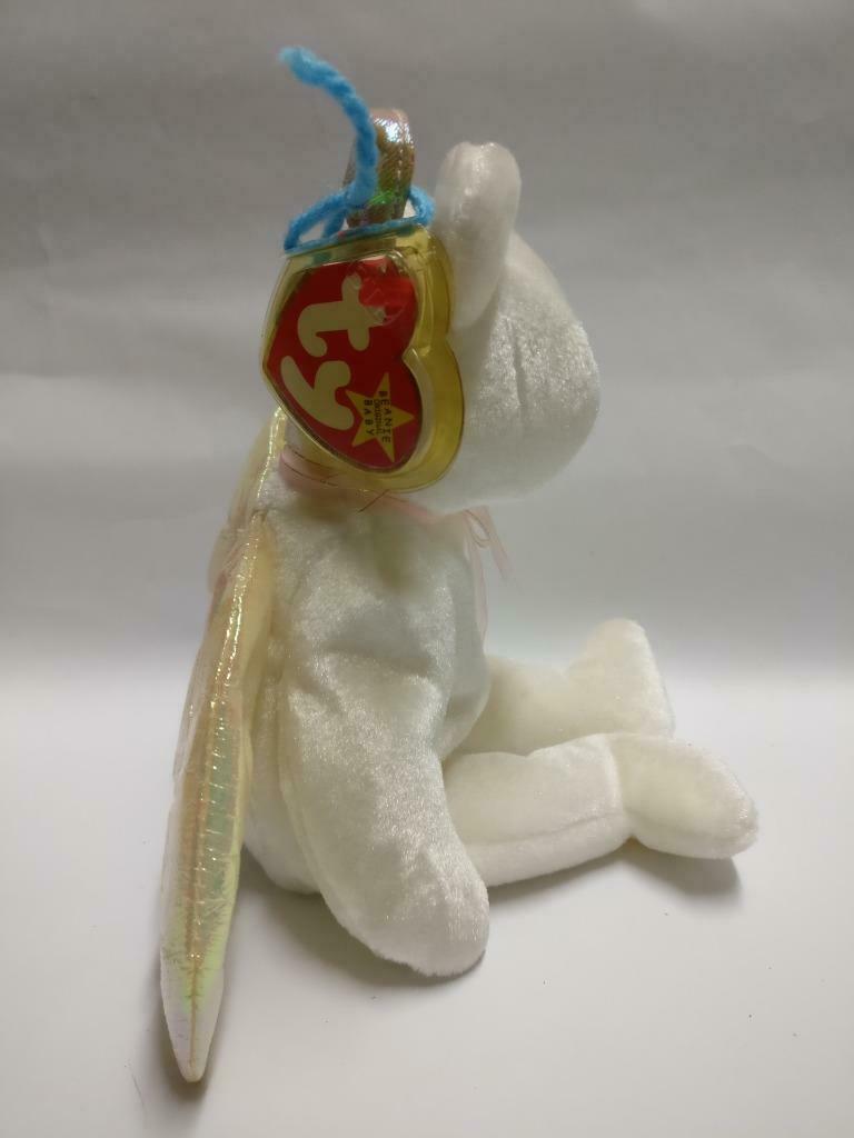 Vintage Ty Beanie Babies Halo White Angel Bear 1998 KR Plush Soft Toy (PTY114)