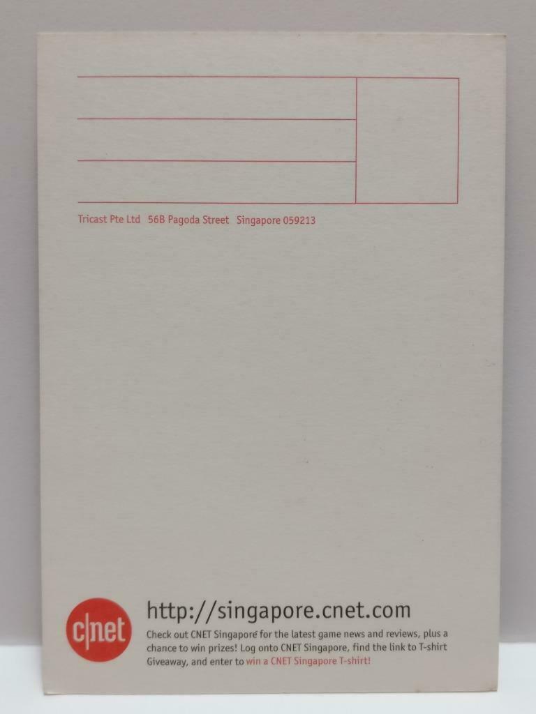 LUCKYPIGEON888 Cnet Man Using Computer Keyboard Singapore Ad Postcard (E0131)