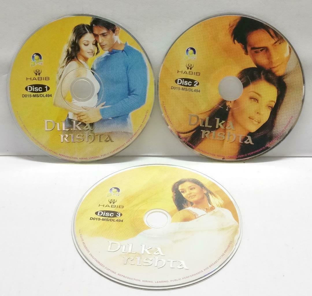 India Bollywood Movie Dil Ka Rishta Aishwarya Rai Malaysia Video CD 3x VCD CD995