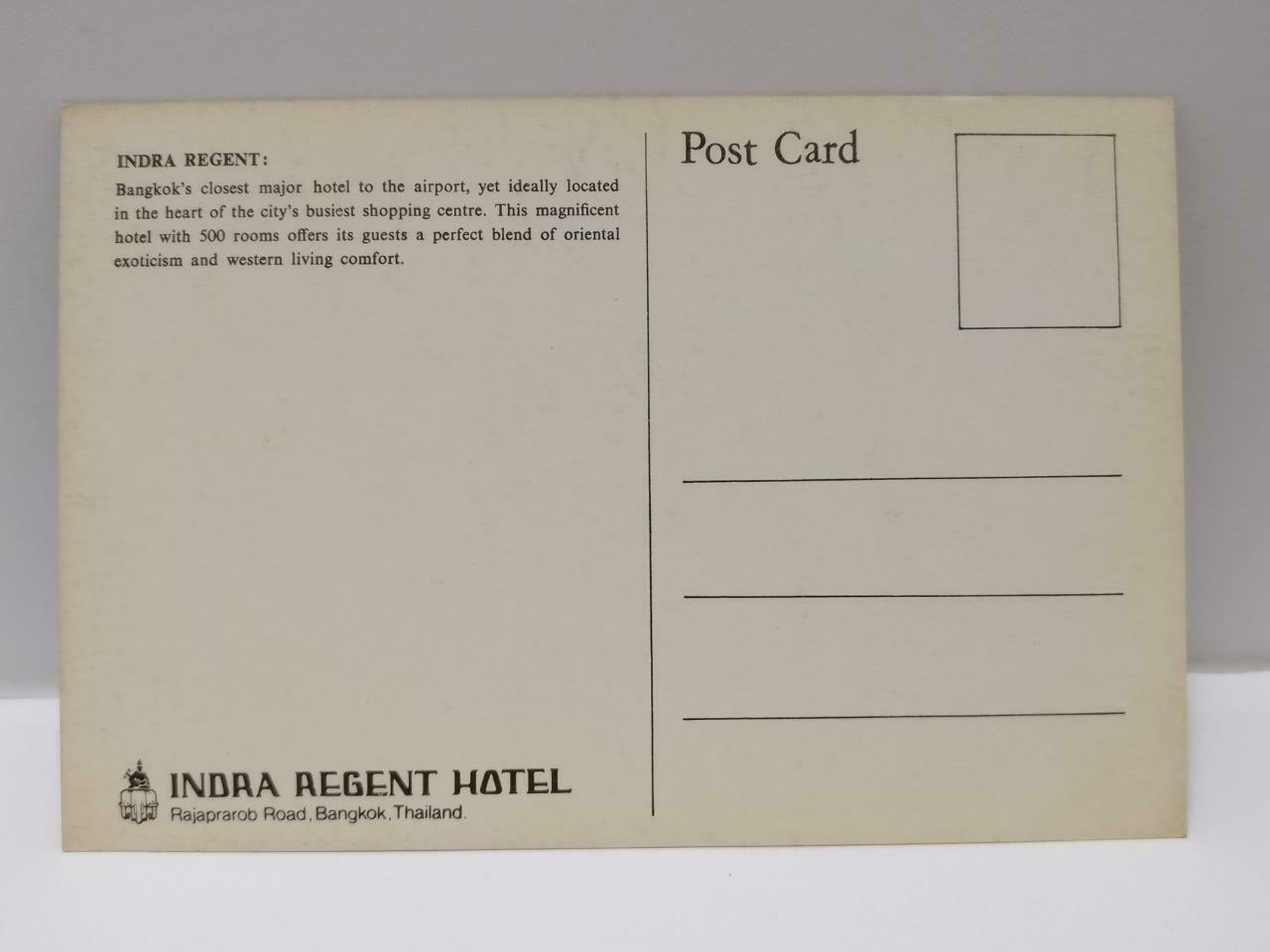 Vintage Thailand Bangkok Indra Regent Hotel Buidling Postcard (P703)