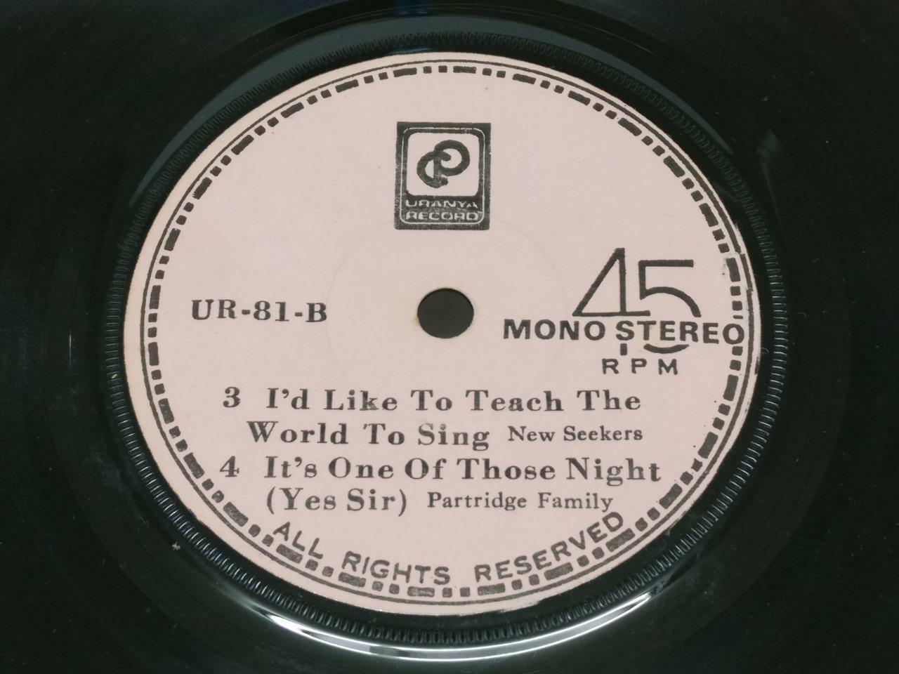Patridge Family Sonny & Cher The New Seekers Rare Singapore 7" EP (EP007)