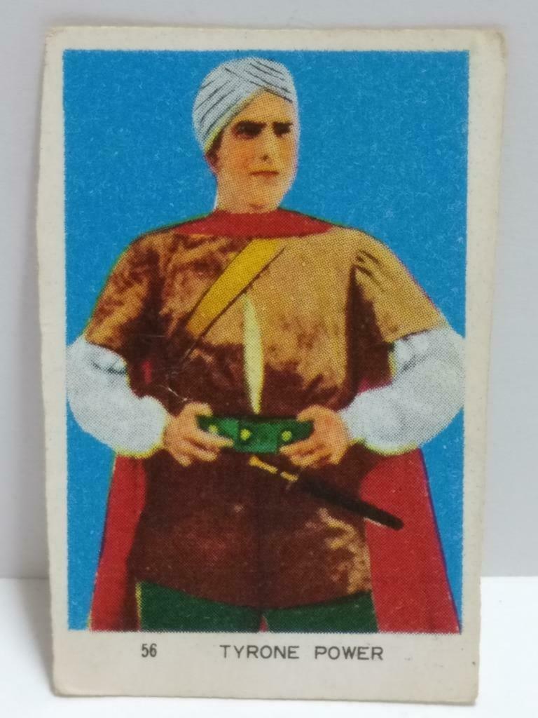Vintage Actor Tyrone Power Colour Mini Photo Trading Card F/S (A2330)