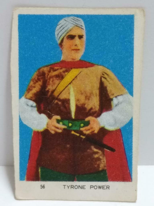 Vintage Actor Tyrone Power Colour Mini Photo Trading Card F/S (A2330)