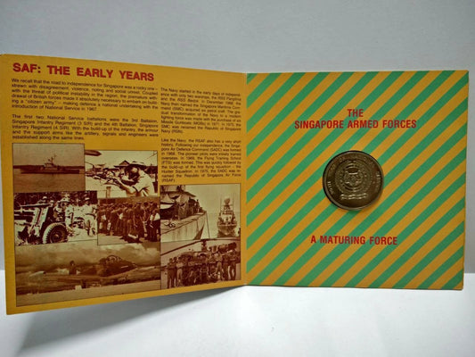 CH888 Singapore 20 Years Of National Service 1987 Copper Nickel Coin W/ Case (OC448)