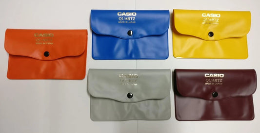 CH888 Rare Vintage Casio PVC Plastic Colourful Watch Pouch Case x5 per Lot (TP392A)