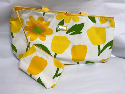 CH888 Authentic Jim Thompson Rare Limited Edition Daisy Flower Big Canvas Bag (G014)