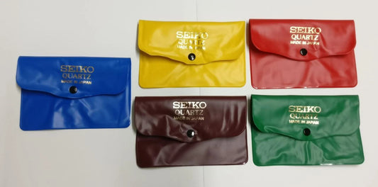 CH888 Rare Vintage Seiko PVC Plastic Colourful Watch Pouch Case x5 Lot (TP393)