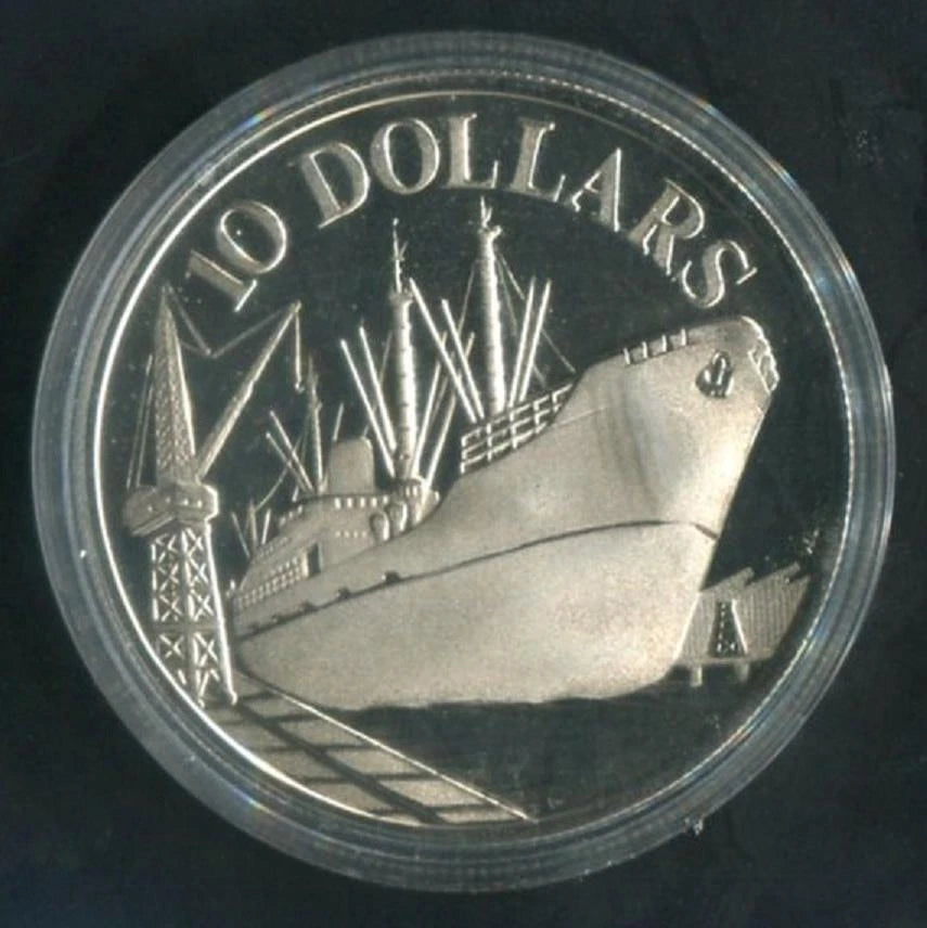 CH888 Singapore 1965-1975 10th Anniversary $10 Silver Coin w/o Box and Cert (OC144)