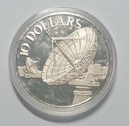 CH888 Singapore Satellite 1978 $10 Silver Proof Coin with Box & Cert (C518)