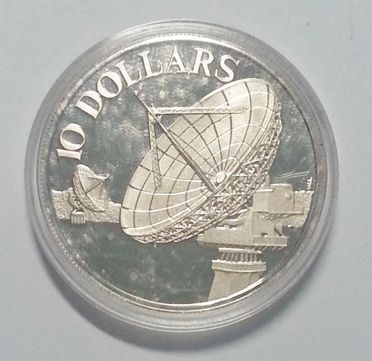CH888 Singapore Satellite 1978 $10 Silver Proof Coin with Box & Cert (C518)