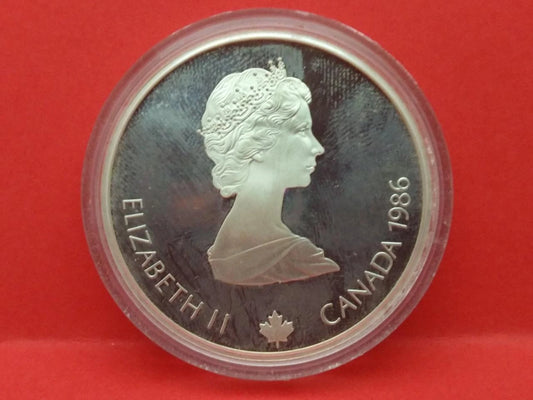 CH888 Canada Elizabeth II $20 1986 Calgary 1988 Olympic Game Silver Coin (OC487)