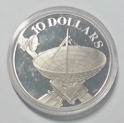 CH888 Singapore Satellite 1980 $10 Nickel Proof Coin with Box & Cert (C519)
