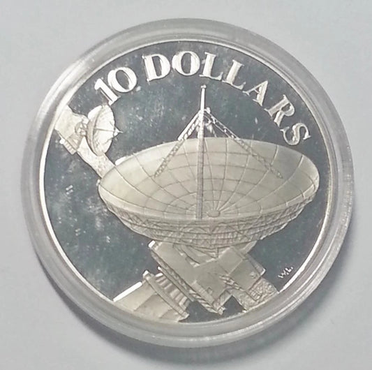 CH888 Singapore Satellite 1980 $10 Nickel Proof Coin with Box & Cert (C519)