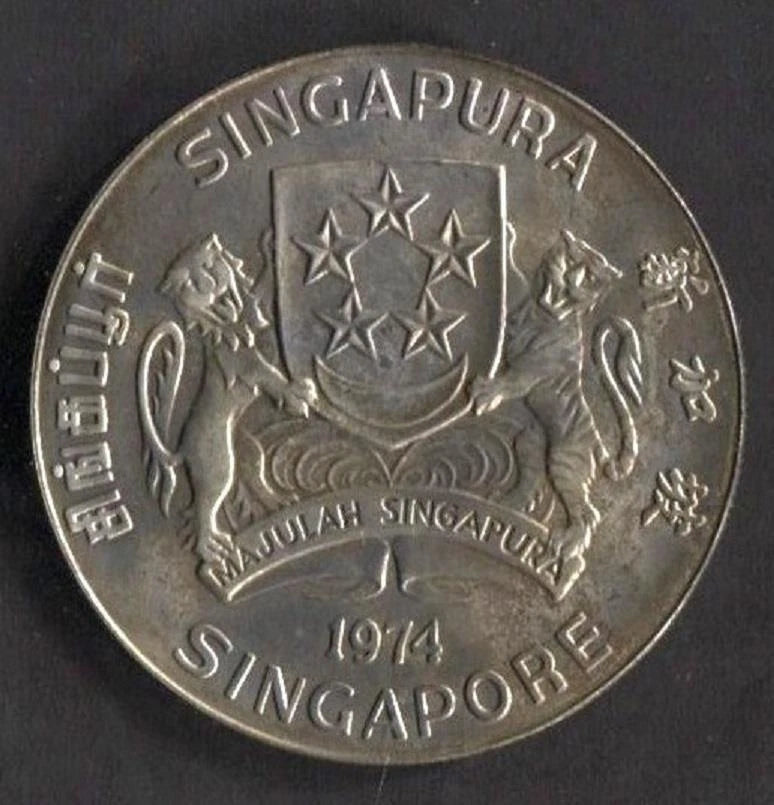 CH888 Singapore 1974 Eagle $10 Silver Coin (OC253)