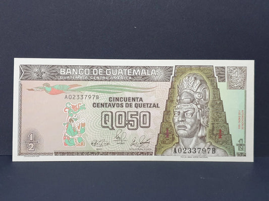 CH888 Guatemala 50 Centavos 1/2(0.5) Quetzal 1989 Banknote UNC (CHBN172)