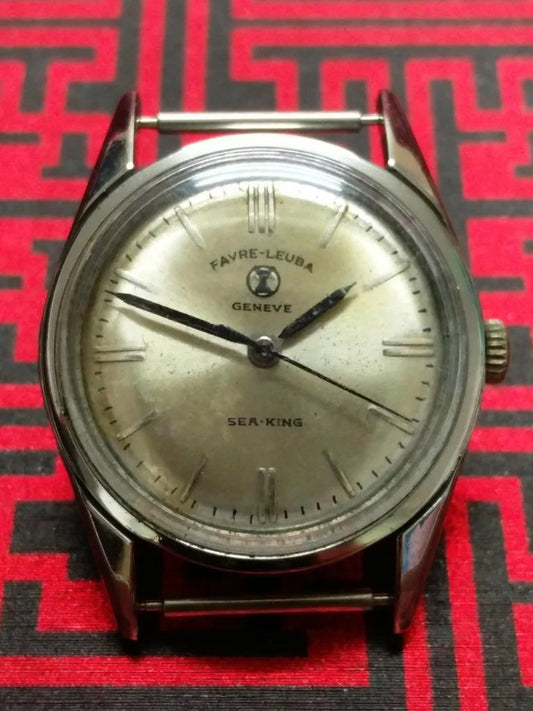 CH888 Vintage Midsize Favre Leuba Sea King Manual Winding Watch Head (TP358)