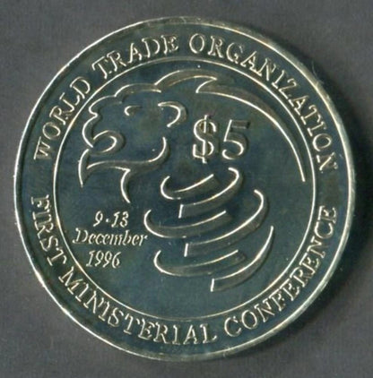 CH888 Singapore 9-13 December 1996 $5 Copper Nickel Coin (OC164)