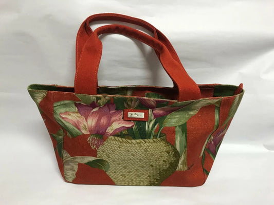 CH888 Authentic Thailand Jim Thompson Rare Limited Edition Unique Flower Vase Canvas Bag 1 Pc Only (G002)