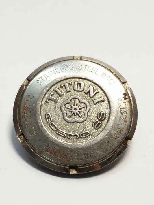CH888 Titoni Cosmo 88 Vintage Preowned Back Case Watch Spare Parts (LK383)