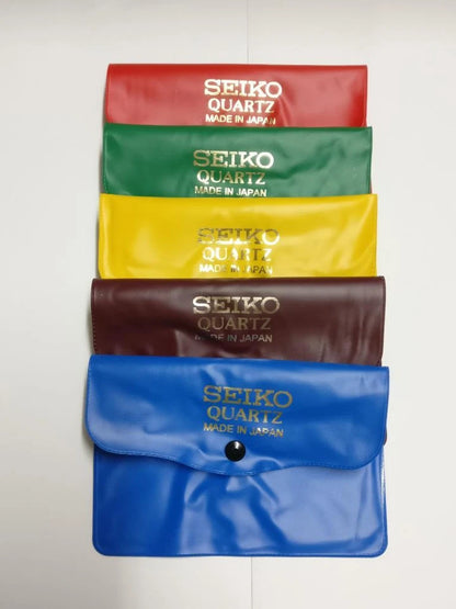 CH888 Rare Vintage Seiko PVC Plastic Colourful Watch Pouch Case x5 Lot (TP393)