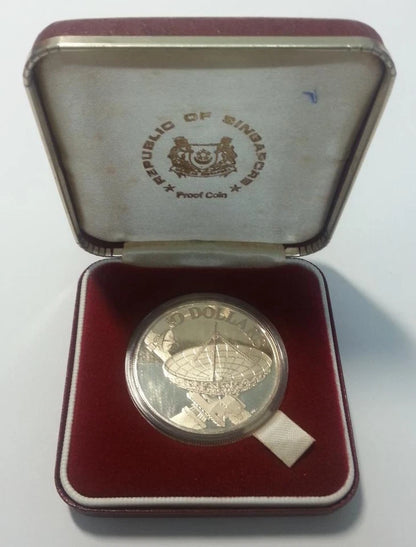 CH888 Singapore Satellite 1978 $10 Silver Proof Coin with Box & Cert (C518)