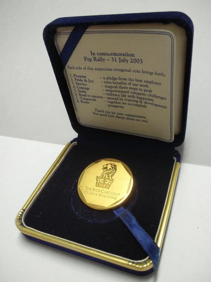 CH888 Rare Ritz Carlton Millenia Singapore 925 Silver Proof Coin Cert & Box (OC417)