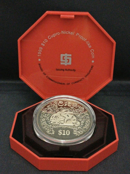 CH888 Rare Singapore 2nd Series Copper Nickel Zodiac Coin 1999 Year Of Rabbit (OC533)