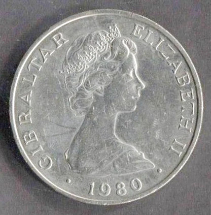 CH888 Gibraltar One Crown 1980 Nickel Coin (OC252)