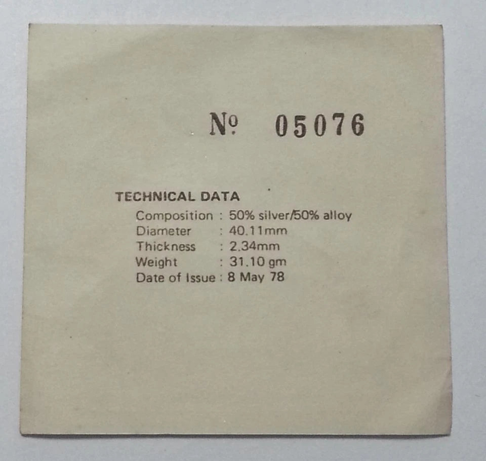 CH888 Singapore Satellite 1978 $10 Silver Proof Coin with Box & Cert (C518)