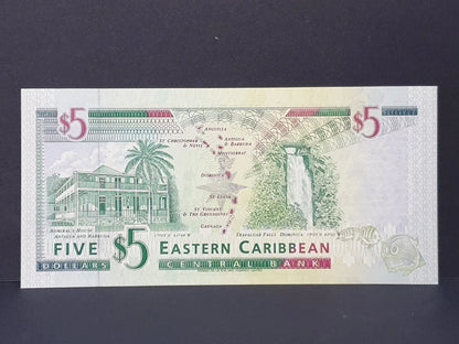 CH888 Eastern Caribbean 5 Dollars P-42a Banknote UNC (CHBN167)