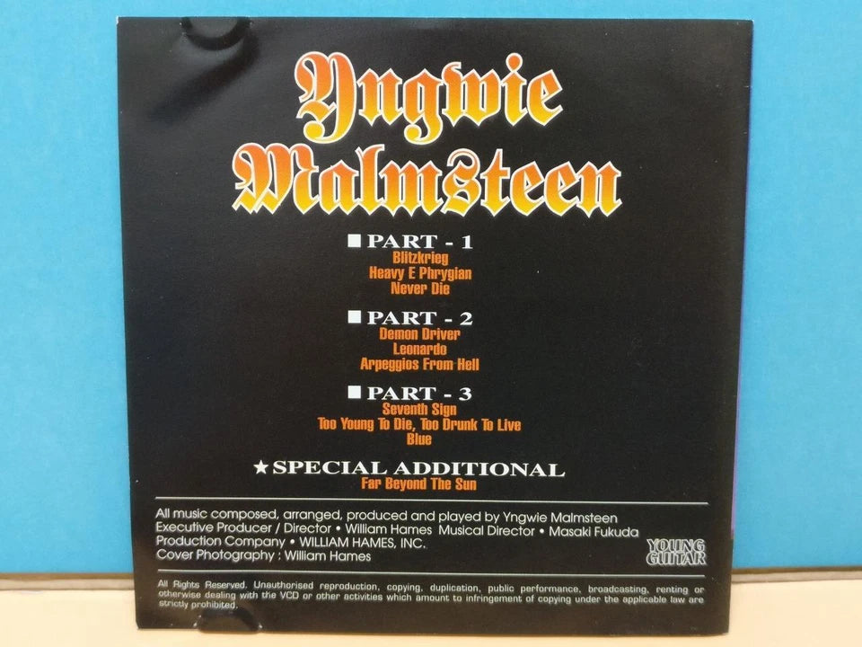 CH888 Yngwie Malmsteen Guitar Instructional Video 2000 Rare Malaysia Video CD VCD ZN304