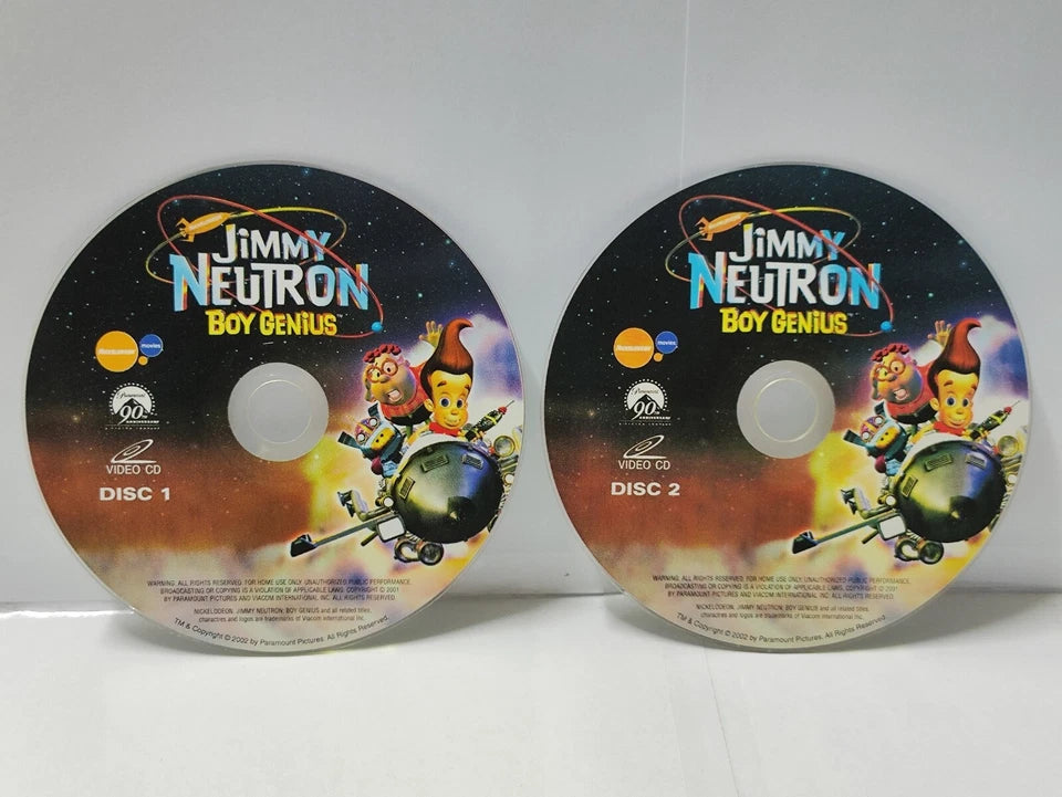 CH888 JIMMY NEUTRON BOY GENIUS 2001 SINGAPORE English Movies Video CD 2x VCD (FCS10620)