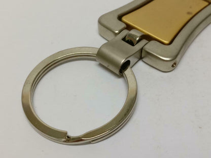 LP888 Rare Vintage Egypt Queen Gold Silver Tone Metal Keyring Keychain F/S (B789)