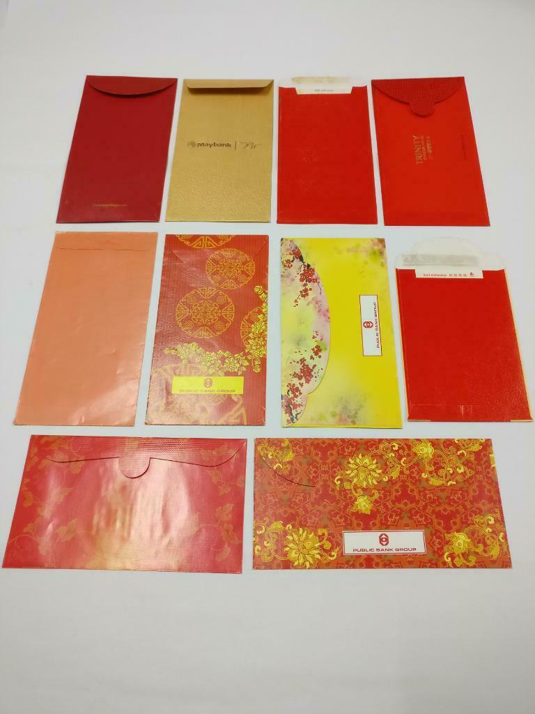 10 pcs Chinese New Year Red Packet Pocket Envelope Prosperity Happiness (C2161)