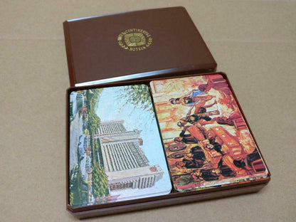 Used Rare Hotel Borobudur Jakarta Indonesia Playing Cards 2in1 Souvenir (A2038)