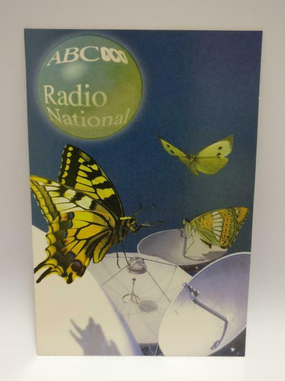 LUCKYPIGEON888 ABC Radio National Butterfly Satellite Dish Postcard (E0005)