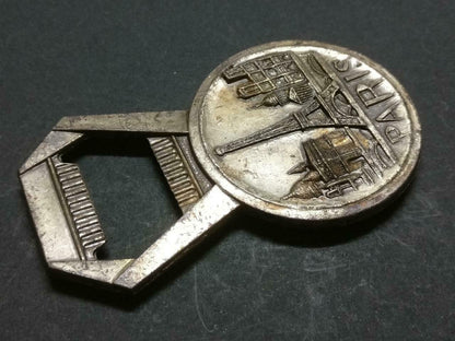 Vintage France Paris Eiffel Tower Souvenir Metal Bottle Opener F/S B969 *F