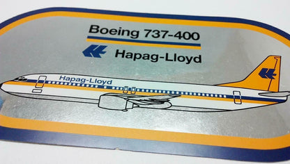 Vintage 80’s Sticker Hapag-Lloyd Boeing 737-400 Airlines F/S (A777)