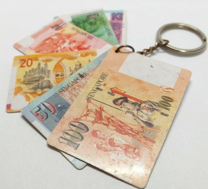 Singapore President Yusof Ishak Plastic Mini Bank Notes Keychain Keyring (B587)