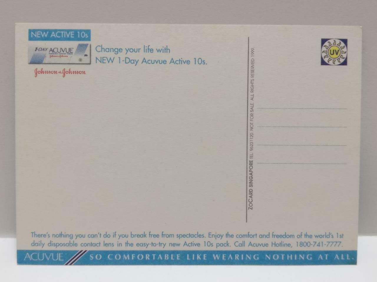LUCKYPIGEON888 Acuvue Ad Blue Sky Football Beefcake Singapore Postcard (E0128)