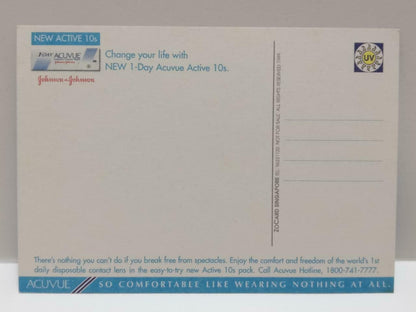 LUCKYPIGEON888 Acuvue Ad Blue Sky Football Beefcake Singapore Postcard (E0128)