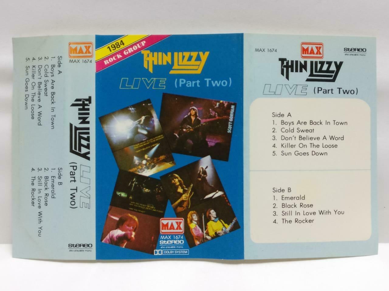 Thin Lizzy Live (Part 2) Black Rose Mega Rare Singapore English Cassette CT487