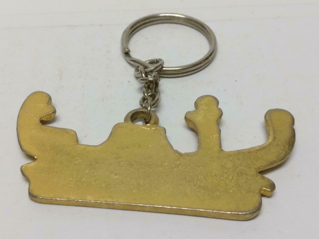 LP888 Vintage Italy Venice Venezia Gondola Gold Tone Metal Keychain Keyring  F/S B706