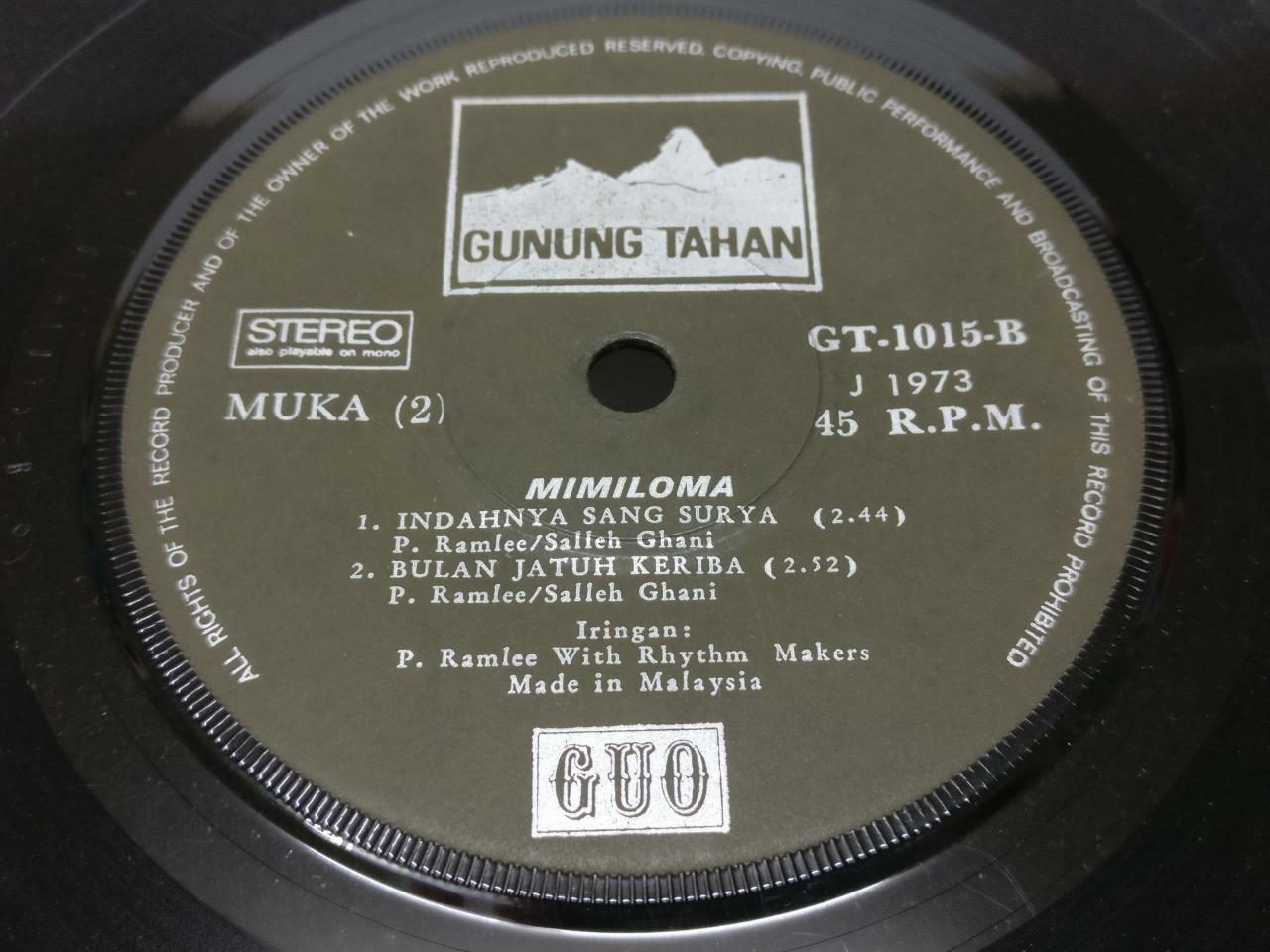 Malay Mimi Loma & The Rhythm Makers Psych Garage Rare Malaysia 7" EP (EP378)